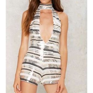Nasty Gal Sequin Romper